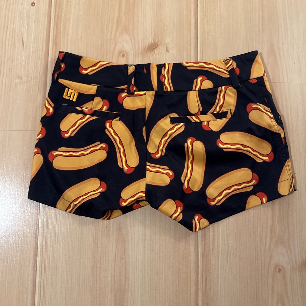 Loudmouth ladies golf Hot Dog Print Shorts - Picture 3 of 3
